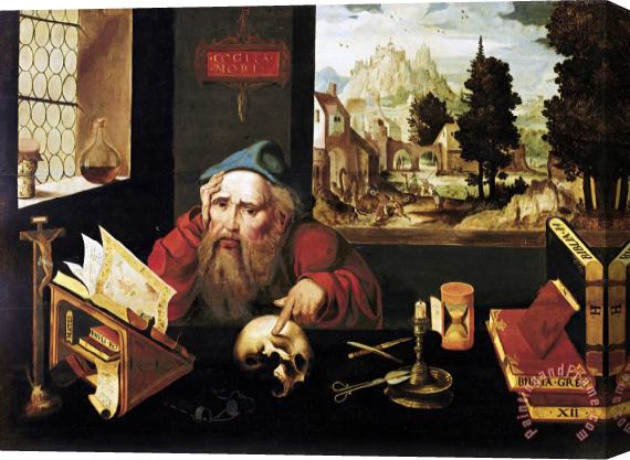 Joos van Cleve St. Jerome in His Study Stretched Canvas Painting / Canvas Art