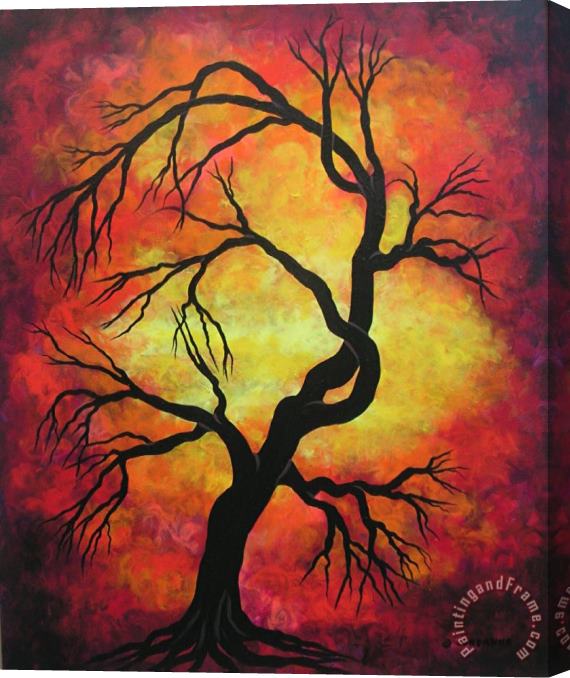 Jordanka Yaretz Mystic Firestorm Stretched Canvas Painting / Canvas Art
