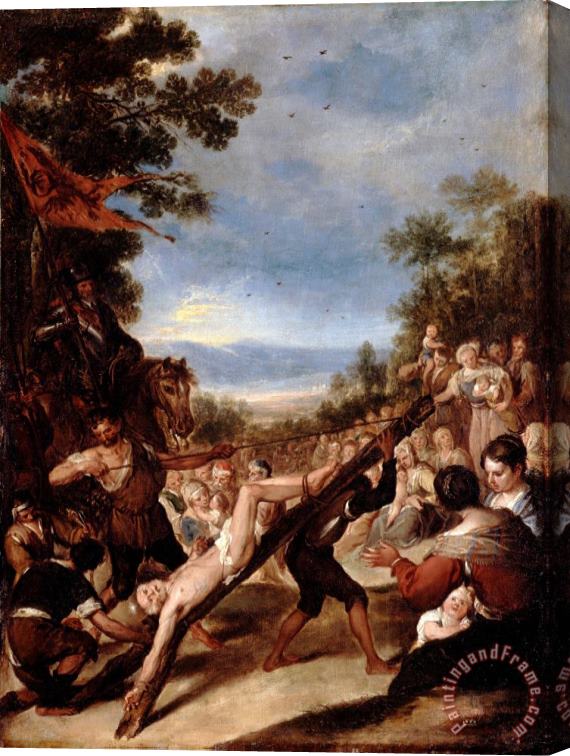 Jose Antolinez The Crucifixion of Saint Peter Stretched Canvas Print / Canvas Art