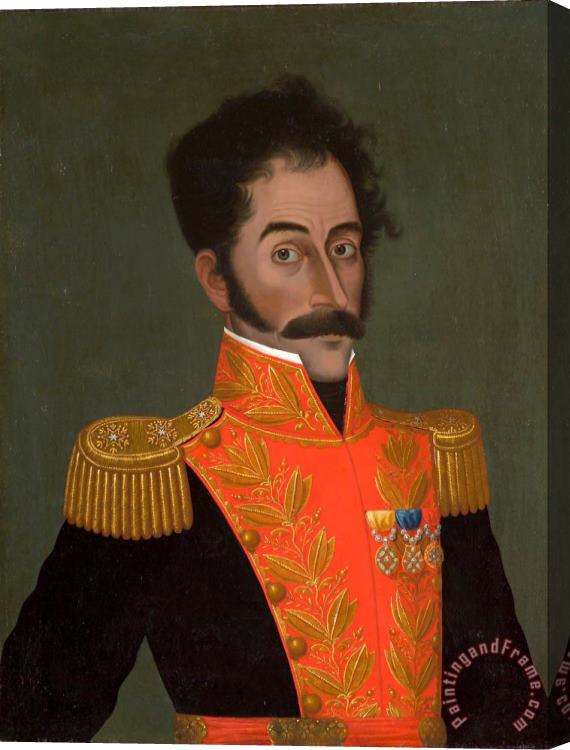 Jose Gil de Castro Simon Bolivar Stretched Canvas Painting / Canvas Art