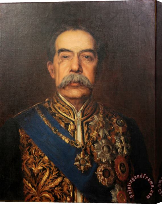 Jose Malhoa Portrait of Jose Luciano De Castro Stretched Canvas Print / Canvas Art