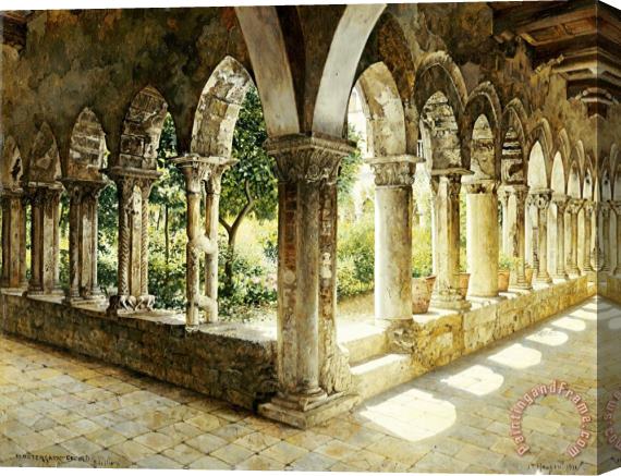 Josef Theodor Hansen Cefalu Cloisters, Sicily Stretched Canvas Print / Canvas Art