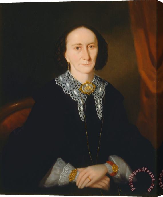 Joseph Backler Portrait of a Woman (elizabeth Collins) Stretched Canvas Painting / Canvas Art