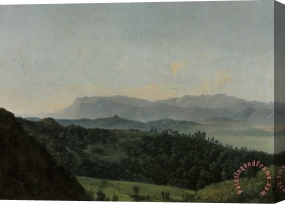 Joseph Bidauld Extensive Mountainous Landscape Stretched Canvas Painting / Canvas Art