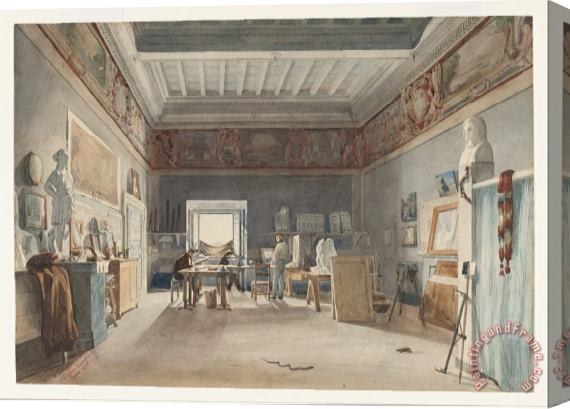 Joseph-Eugene Lacroix A Studio in The Villa Medici, Rome Stretched Canvas Print / Canvas Art