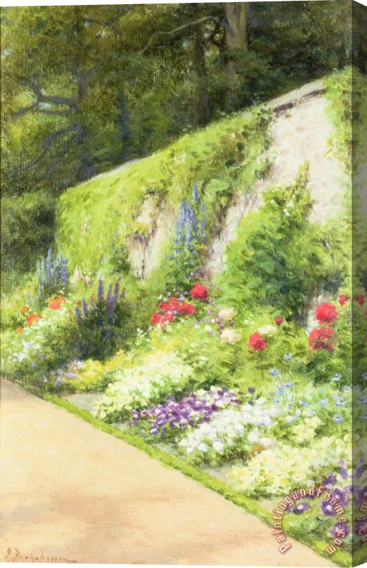 Joseph Farquharson The Artists Garden Stretched Canvas Print / Canvas Art
