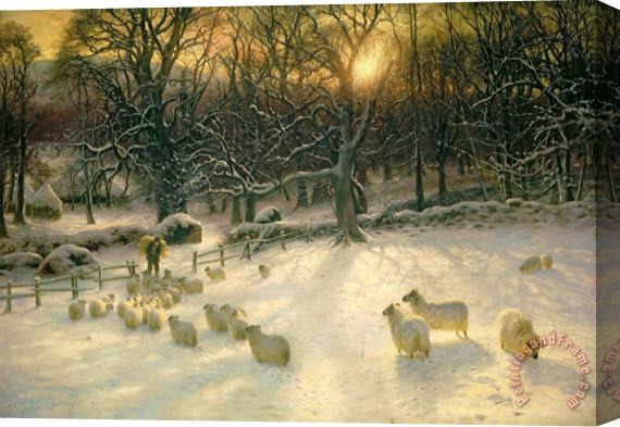Joseph Farquharson The Shortening Winters Day is Near a Close Stretched Canvas Print / Canvas Art