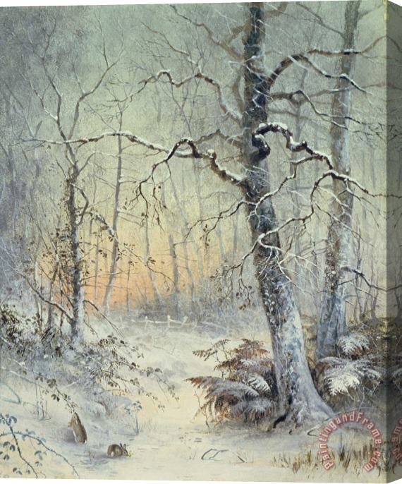 Joseph Farquharson Winter Breakfast Stretched Canvas Print / Canvas Art