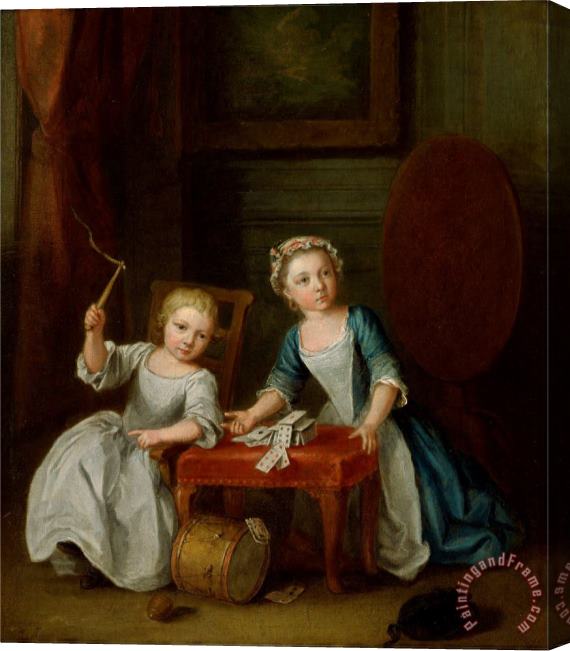 Joseph Francis Nollekens Children at Play, Probably The Artist's Son Jacobus And Daughter Maria Joanna Sophia Stretched Canvas Painting / Canvas Art