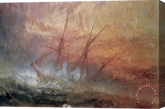 Joseph Mallord William Turner Detail of Sailing Ship From The Slave Ship Stretched Canvas Print / Canvas Art