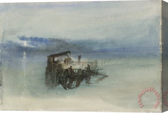 Joseph Mallord William Turner Fishermen on The Lagoon, Moonlight Stretched Canvas Painting / Canvas Art