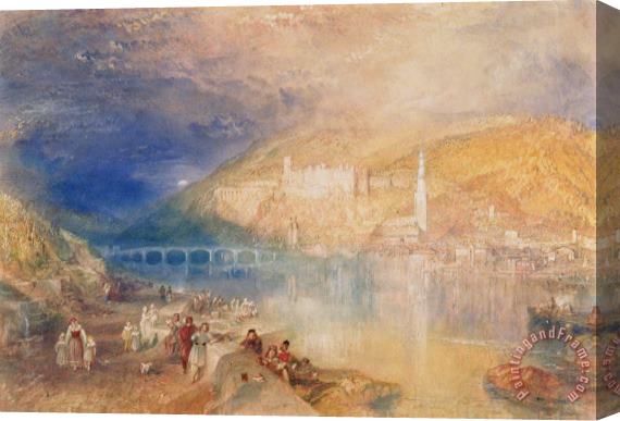 Joseph Mallord William Turner Heidelberg Sunset Stretched Canvas Painting / Canvas Art