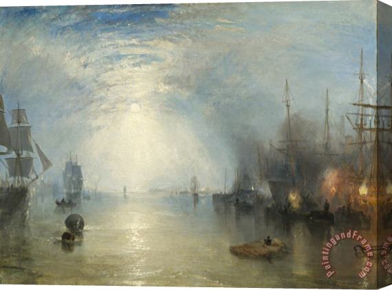 Joseph Mallord William Turner Keelman Heaving in Coals by Night Stretched Canvas Painting / Canvas Art
