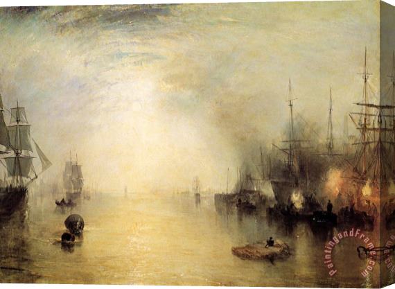 Joseph Mallord William Turner Keelmen Heaving in Coals by Night Stretched Canvas Print / Canvas Art