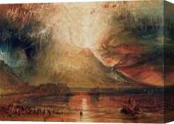 Sermon on The Mount Canvas Prints - Mount Vesuvius in Eruption by Joseph Mallord William Turner