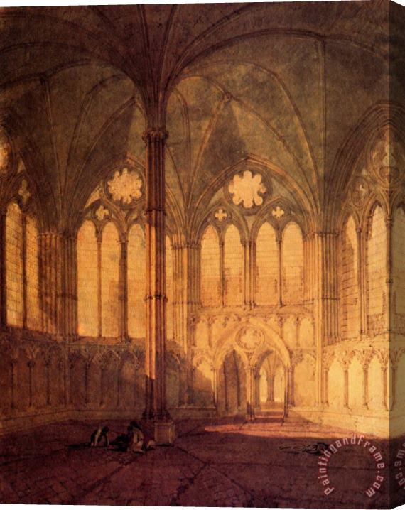 Joseph Mallord William Turner The Chapter House, Salisbury Chathedral Stretched Canvas Print / Canvas Art