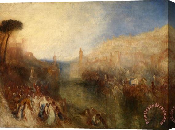 Joseph Mallord William Turner The Departure of The Fleet Stretched Canvas Print / Canvas Art