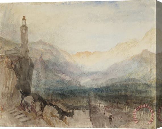 Joseph Mallord William Turner The Pass of The Splugen: Sample Study Stretched Canvas Painting / Canvas Art