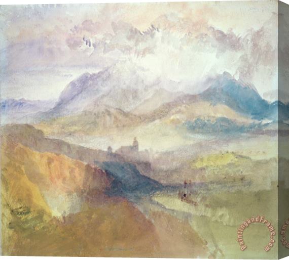 Joseph Mallord William Turner View Along An Alpine Valley Possibly The Val D'aosta Stretched Canvas Print / Canvas Art