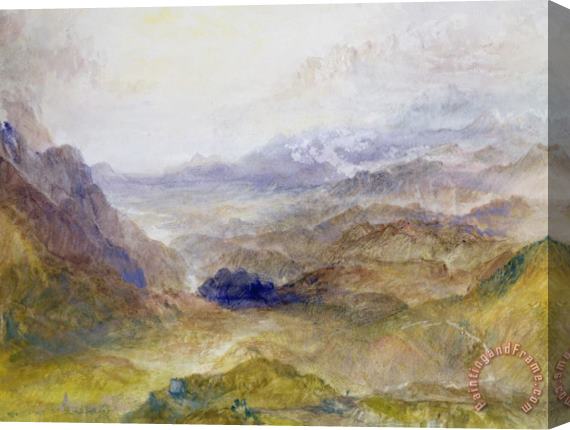 Joseph Mallord William Turner View Along An Alpine Valley Stretched Canvas Painting / Canvas Art