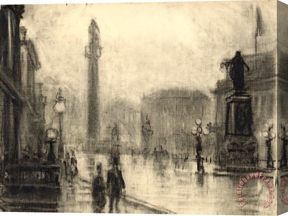 Joseph Pennell The Monument, London Stretched Canvas Painting / Canvas Art
