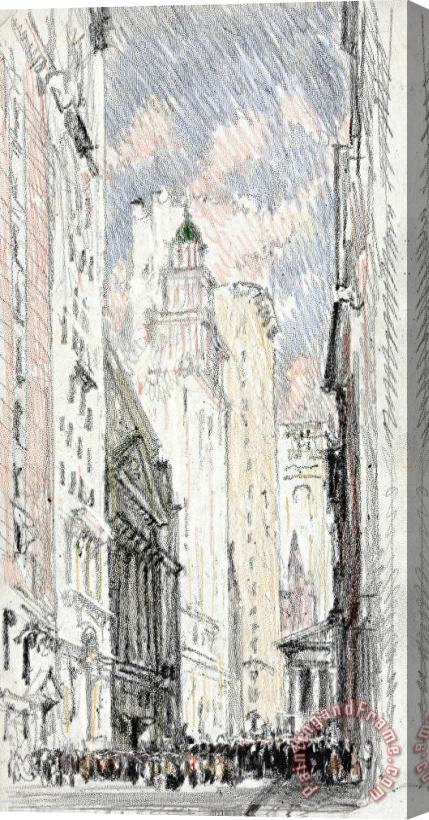 Joseph Pennell The New York Stock Exchange Stretched Canvas Print / Canvas Art