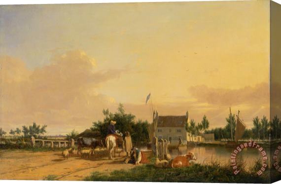 Joseph Stannard Buckenham Ferry, on The River Yare, Norfolk Stretched Canvas Painting / Canvas Art
