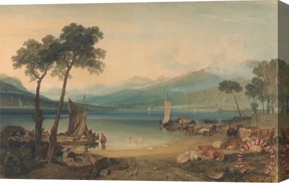 Joseph William Mallord Turner Lake Geneva And Mount Blanc Stretched Canvas Print / Canvas Art