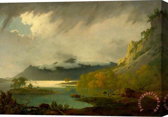 Joseph Wright  Derwent Water, with Skiddaw in The Distance Stretched Canvas Print / Canvas Art