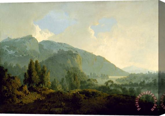 Joseph Wright  Italian Landscape with Mountains And a River Stretched Canvas Painting / Canvas Art