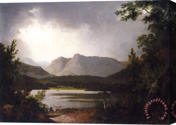 Joseph Wright of Derby View of Lake Windemere with Langdale Pikes Stretched Canvas Print / Canvas Art