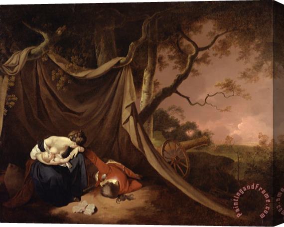 Joseph Wright  The Dead Soldier 2 Stretched Canvas Print / Canvas Art