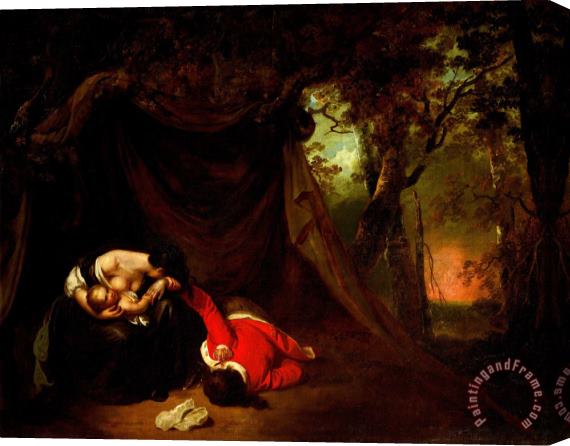 Joseph Wright  The Dead Soldier Stretched Canvas Print / Canvas Art