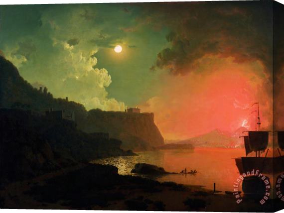 Joseph Wright  Vesuvius From Posillipo Stretched Canvas Painting / Canvas Art