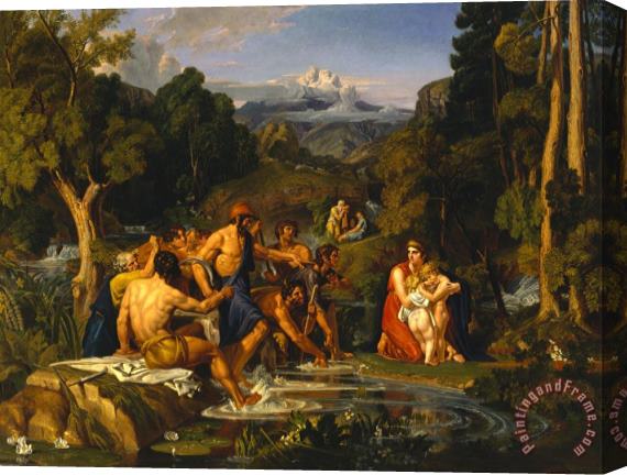 Joshua Cristall Latona And The Lycian Peasants Stretched Canvas Print / Canvas Art