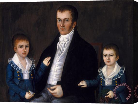 Joshua Johnson John Jacob Anderson And Sons, John And Edward Stretched Canvas Print / Canvas Art