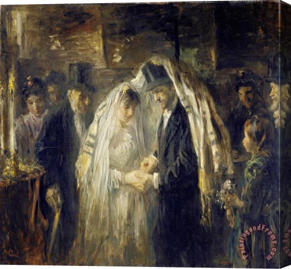 Jozef Israels Jewish Wedding Stretched Canvas Print / Canvas Art