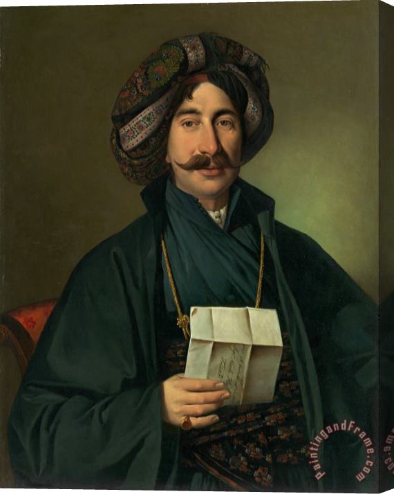 Jozef Tominc Man in Ottoman Dress Stretched Canvas Print / Canvas Art