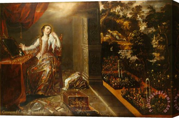 Juan Correa The Conversion of Saint Mary Magdalene Stretched Canvas Print / Canvas Art