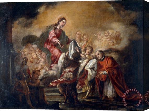 Juan de Valdes Leal Imposition of The Chasuble on Saint Ildephonsus Stretched Canvas Print / Canvas Art