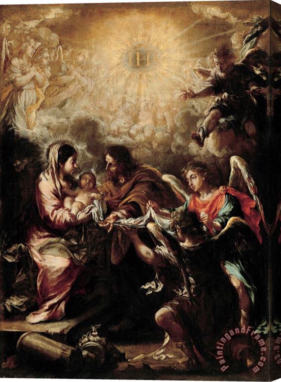 Juan de Valdes Leal The Conferring of The Name of Jesus Stretched Canvas Painting / Canvas Art