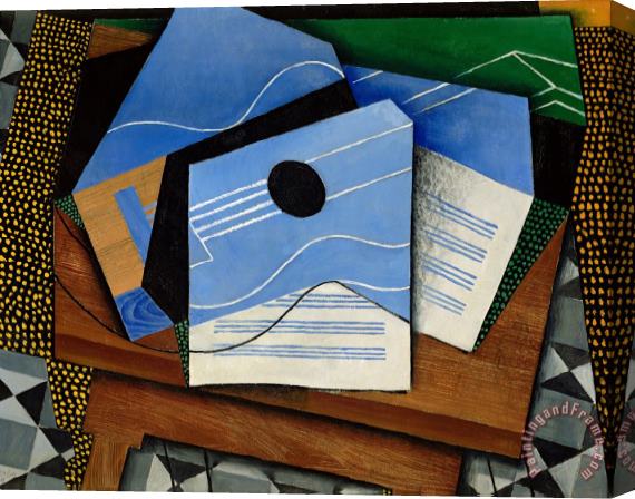 Juan Gris Guitar on a Table Stretched Canvas Painting / Canvas Art