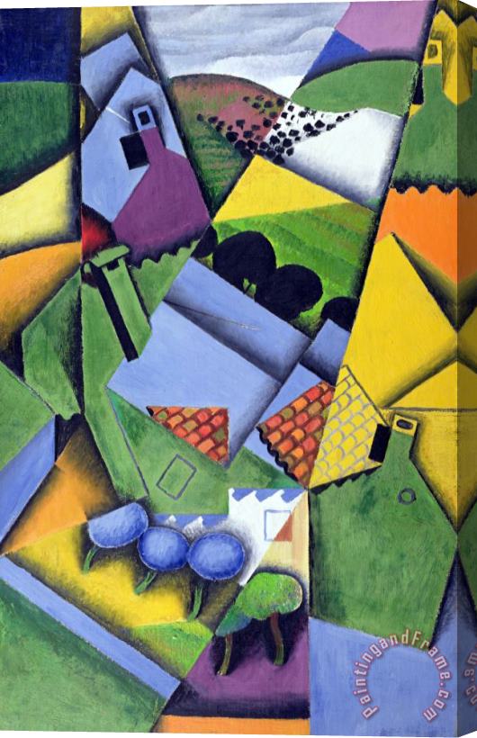 Juan Gris Landscape and Houses at Ceret Stretched Canvas Print / Canvas Art