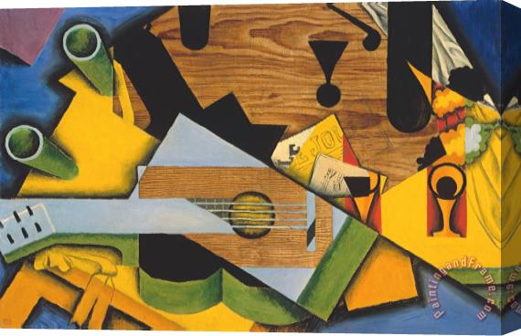 Juan Gris Still Life with a Guitar Stretched Canvas Print / Canvas Art