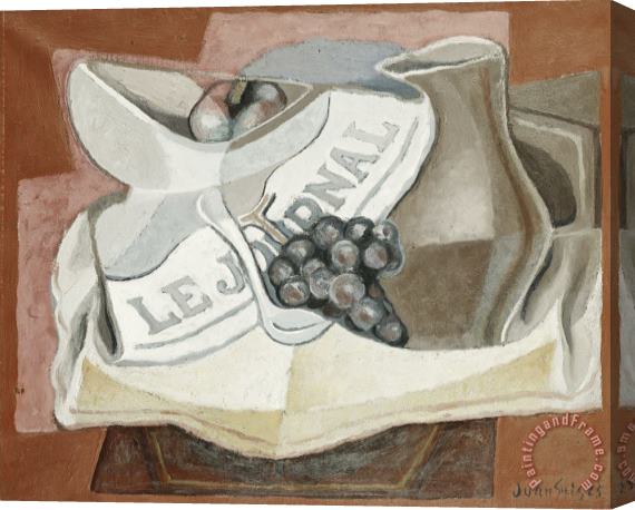 Juan Gris The Bunch of Grapes Stretched Canvas Painting / Canvas Art