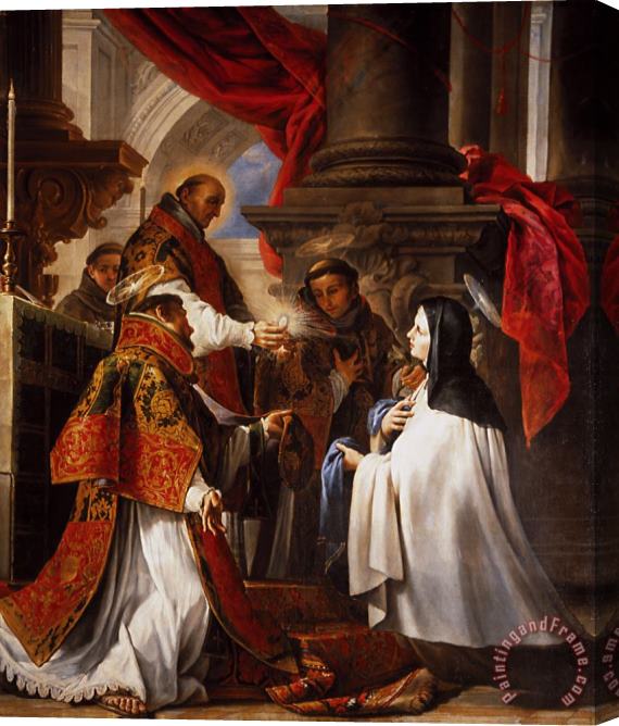Juan Martin Cabezalero The Communion of Saint Theresa Stretched Canvas Print / Canvas Art