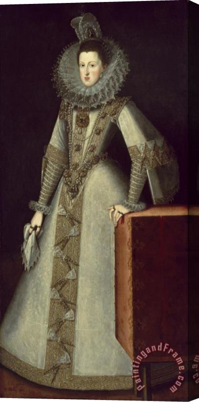Juan Pantoja de la Cruz Margaret of Austria, Queen of Spain Stretched Canvas Painting / Canvas Art