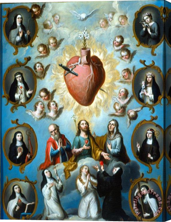 Juan Patricio Morlete Ruiz The Heart of Mary Stretched Canvas Print / Canvas Art
