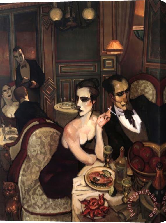 Juarez Machado A Very Special Dinner Stretched Canvas Painting / Canvas Art