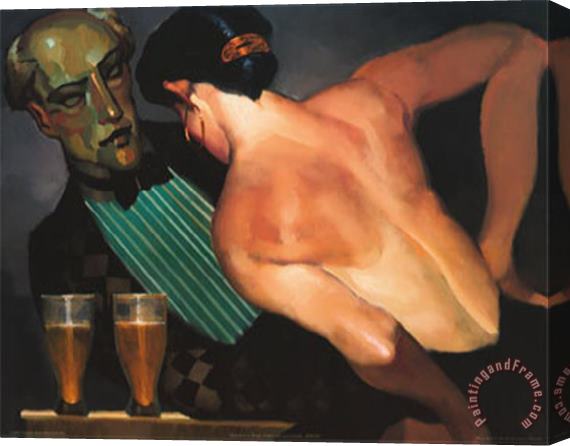 Juarez Machado Beer Head to Head Stretched Canvas Painting / Canvas Art